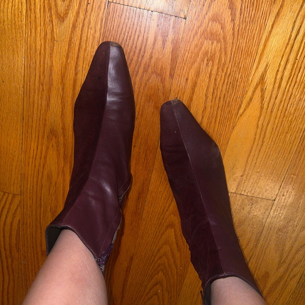 Staud Wally Split Ankle Boot Burgundy